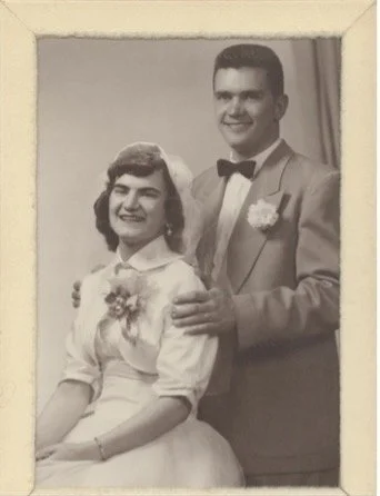 Joe and Donna Larson at their wedding